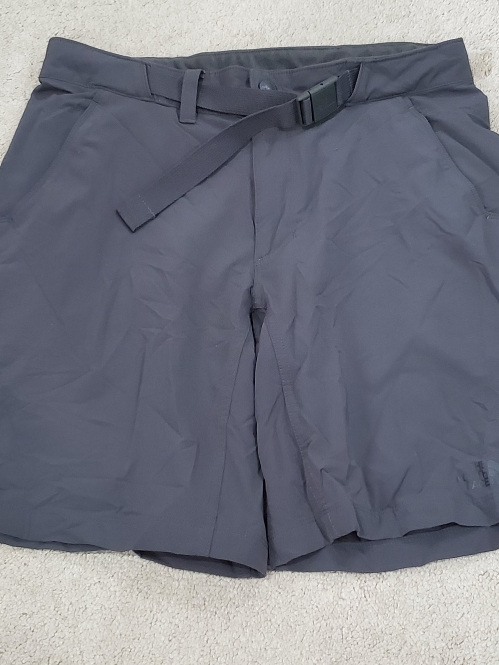 Men's The North Face Gray Outdoor Performance Shorts with Web Belt